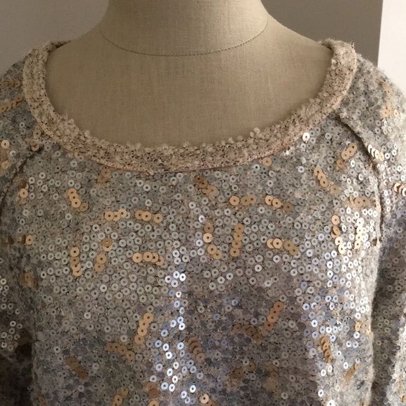 Free People cropped sequin sweater - Picture 3 of 3